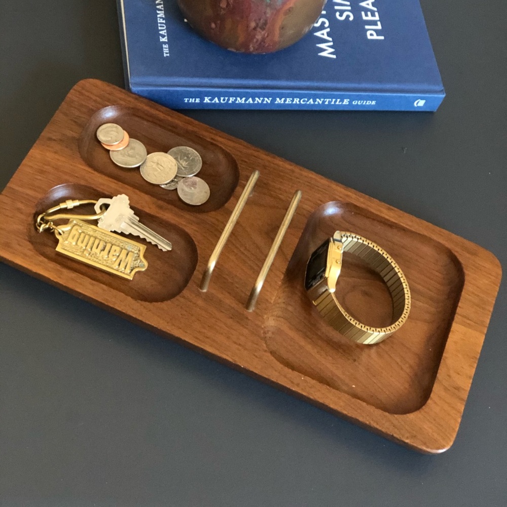 Vintage Walnut Valet Tray
